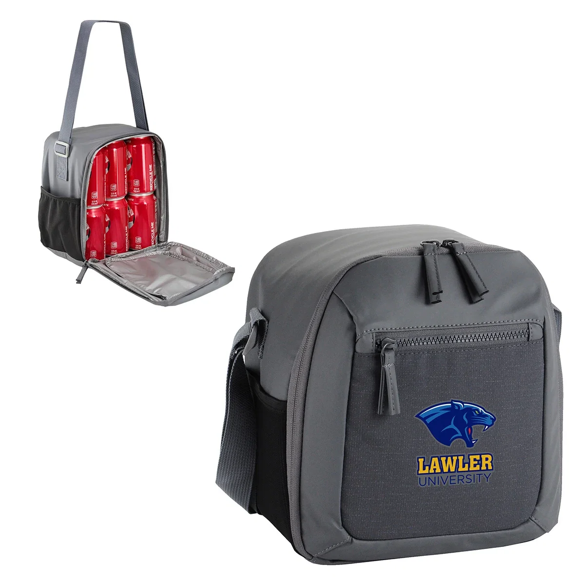 Custom Galleon Lunch Cooler Bag, front view of the branded insulated cooler bag