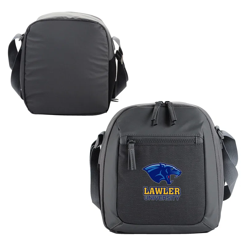 Close-up of the custom Galleon Cooler Bag's logo imprint area