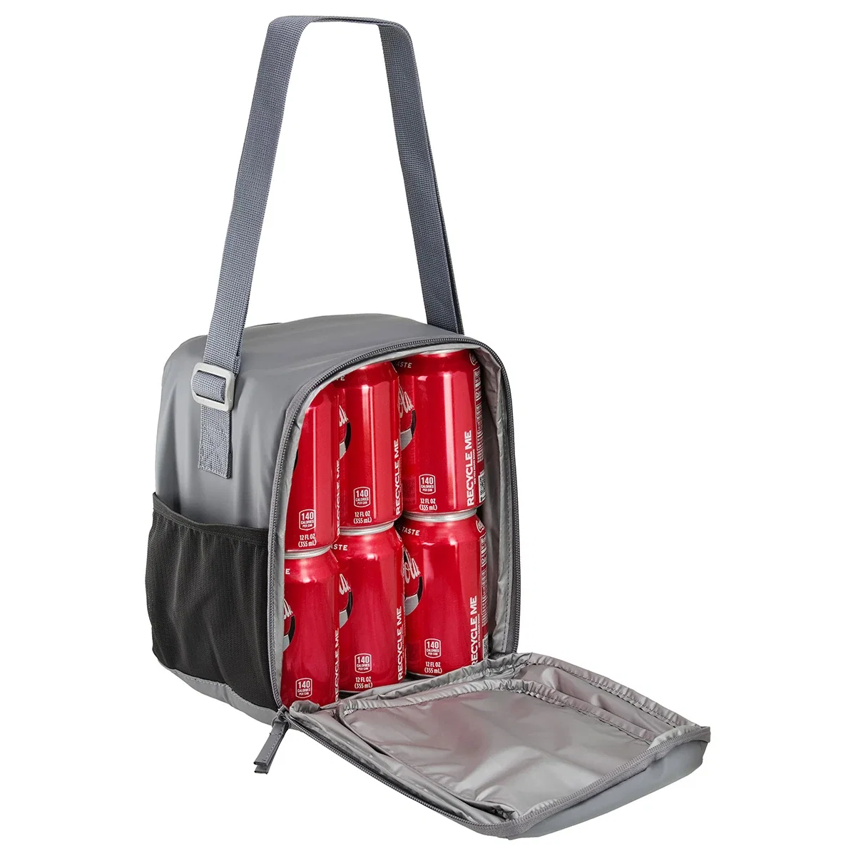 Interior view of the custom Galleon Lunch Cooler Bag's insulated lining