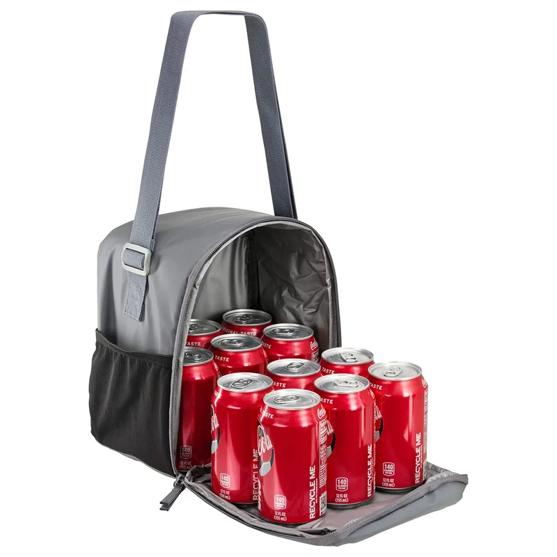 Branded Galleon Cooler Bag packed with food containers, lunch bag in use
