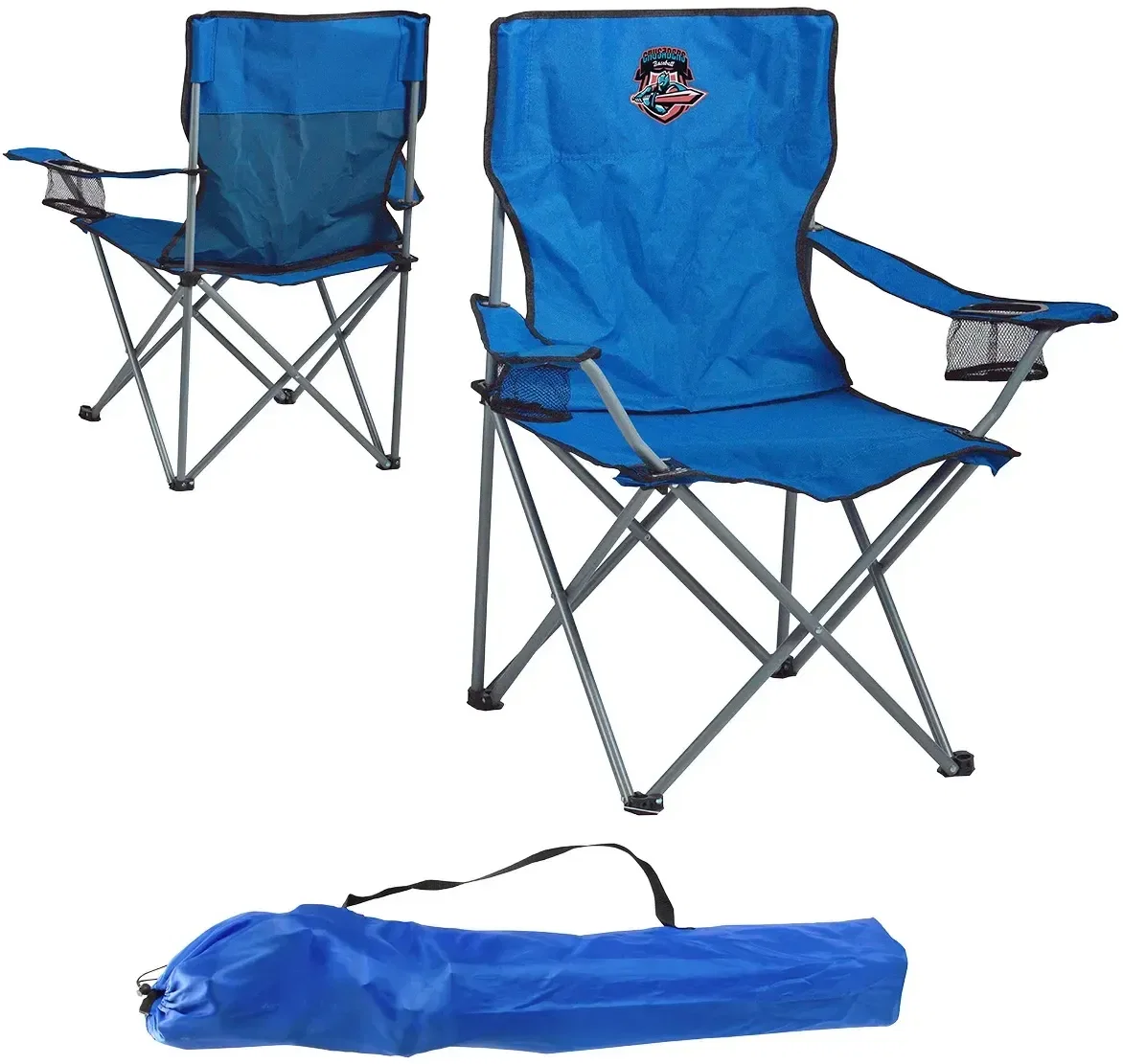 Promotional folding chair with matching carry bag