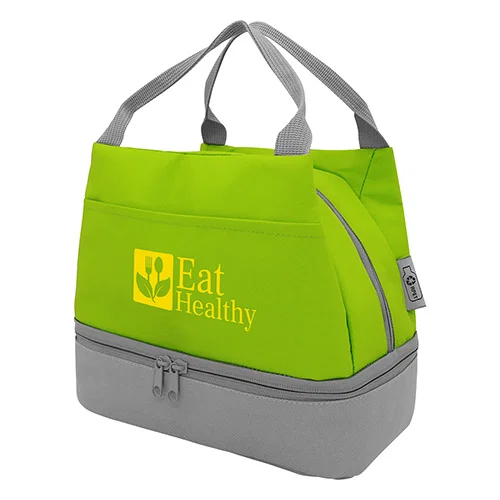 Custom branded Galley lunch bag, dual compartments open