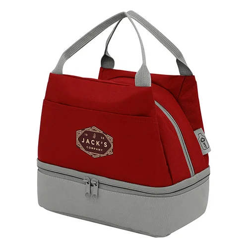Galley insulated lunch bag, top zipper compartment detail