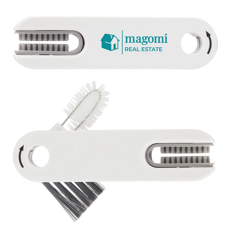 Custom Gap 3-in-1 Cleaning Brush, front view of the branded cleaning tool