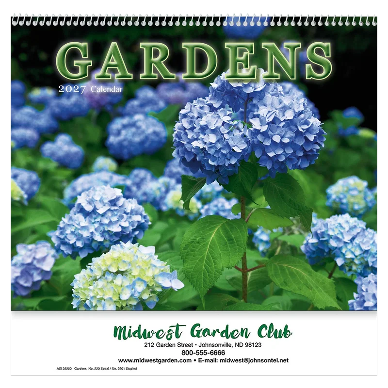 Gardens Wall Calendar: 2025 Spiral Bound