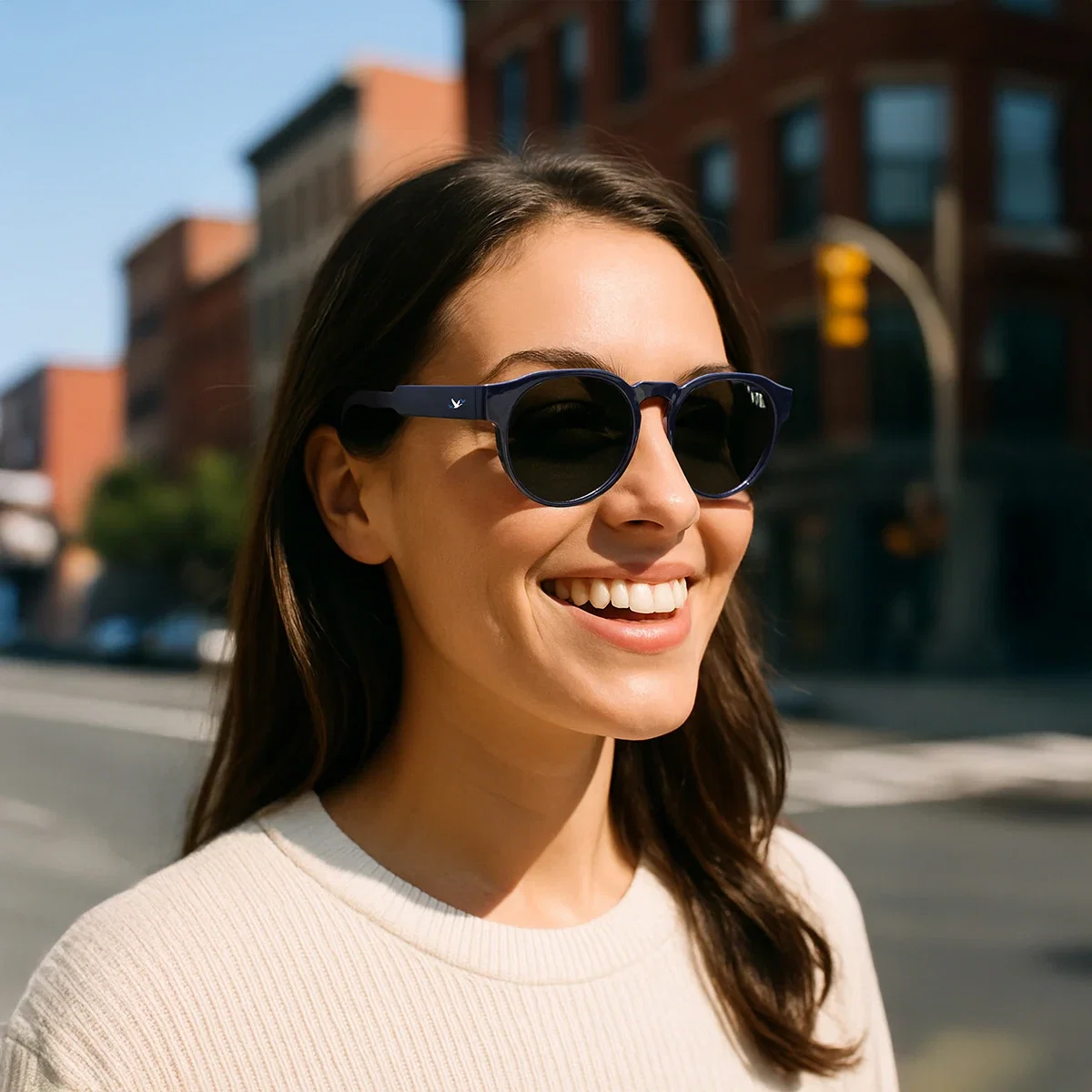 Gatsby Recycled Frame Sunglasses being worn