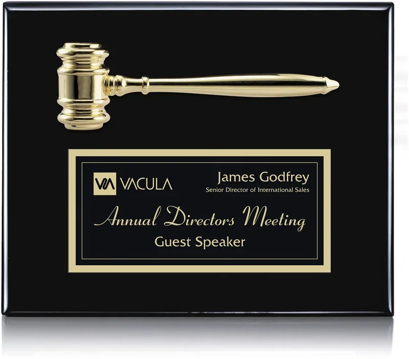 Gavel Plaque — view 2