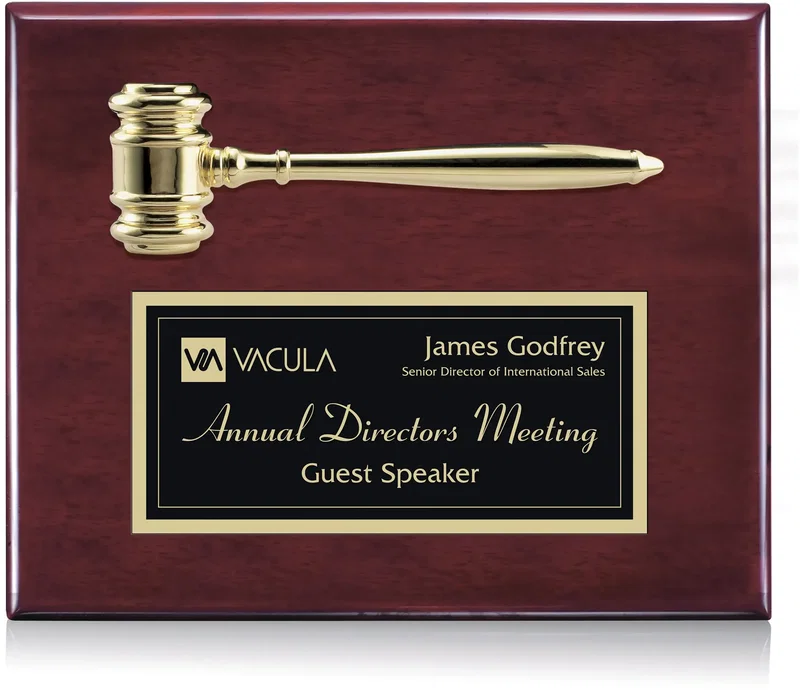 Gavel Plaque — view 3