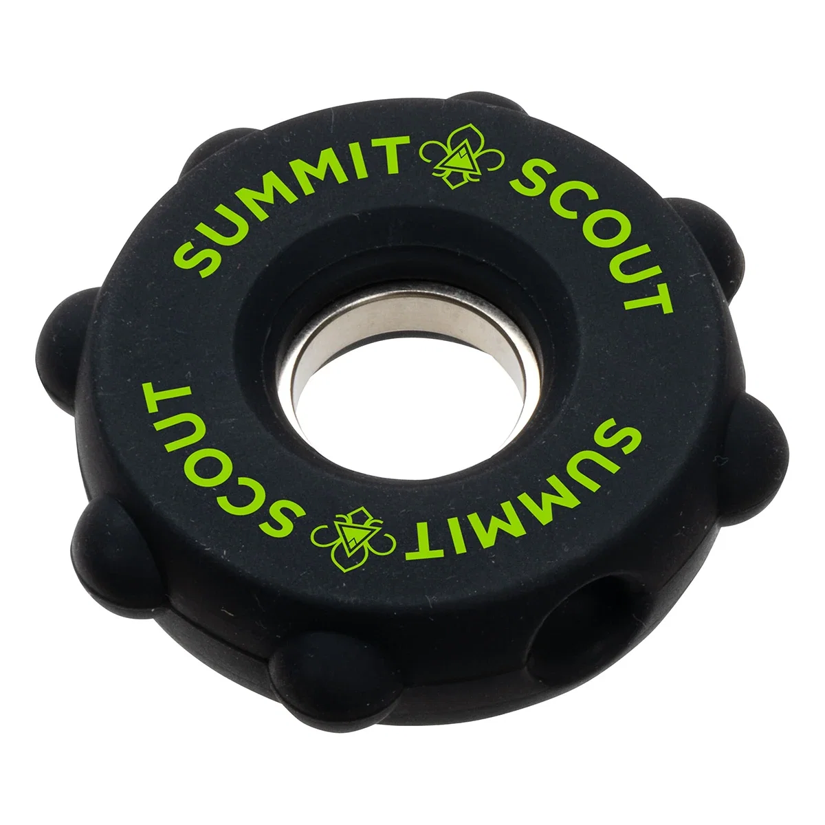Close-up of the Gear Push Pop Spinner's gear and bubble-pop detail