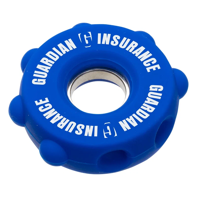 Side profile of the promotional Gear Push Pop Spinner