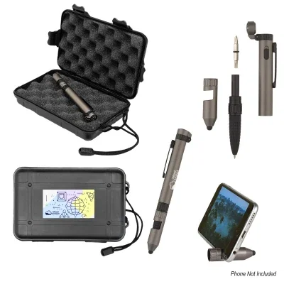 Hard shell travel case kit shown closed and ready to pack