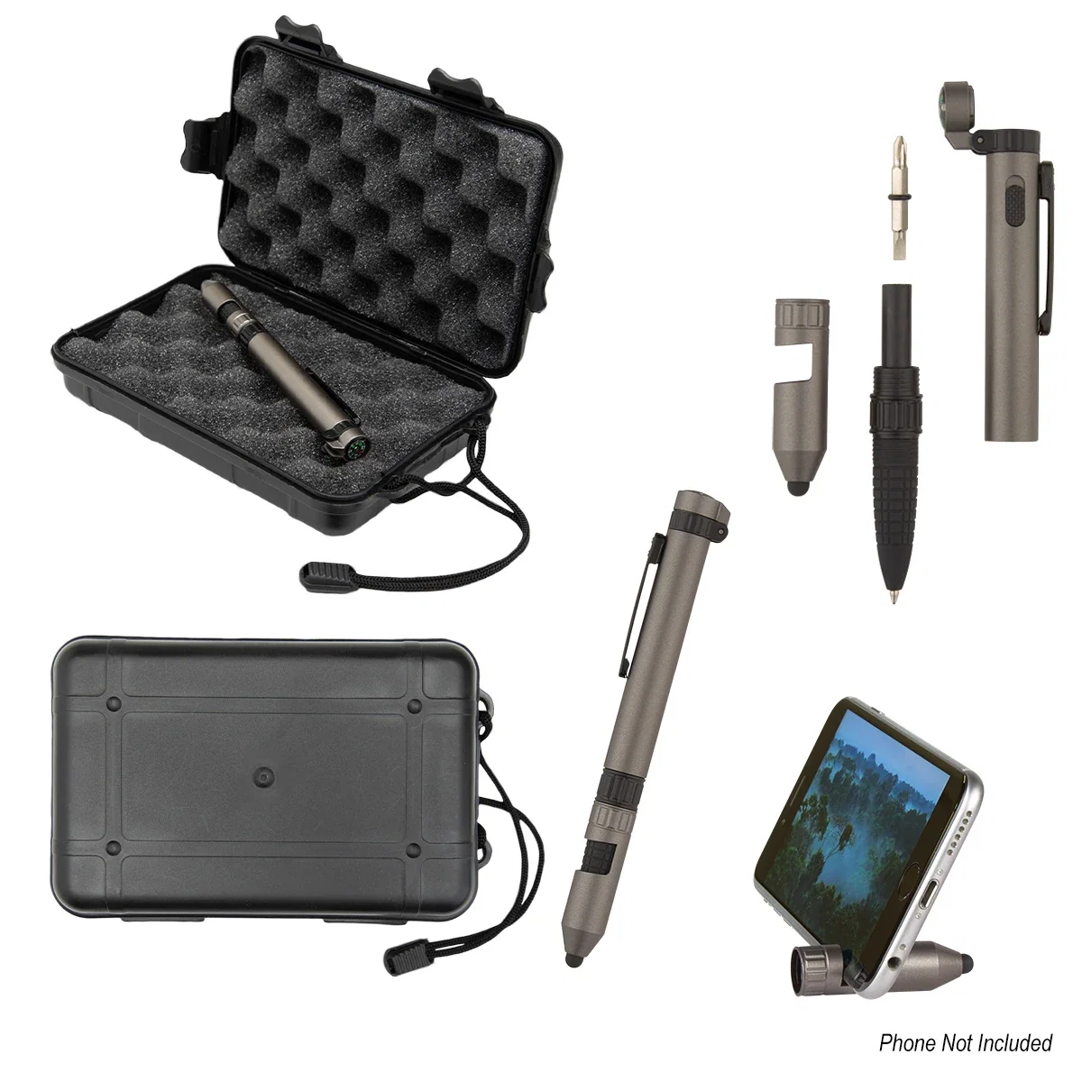 Open case revealing the compartment inside the protective shell