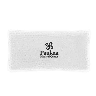 Blue filled pouch shown flat on a surface