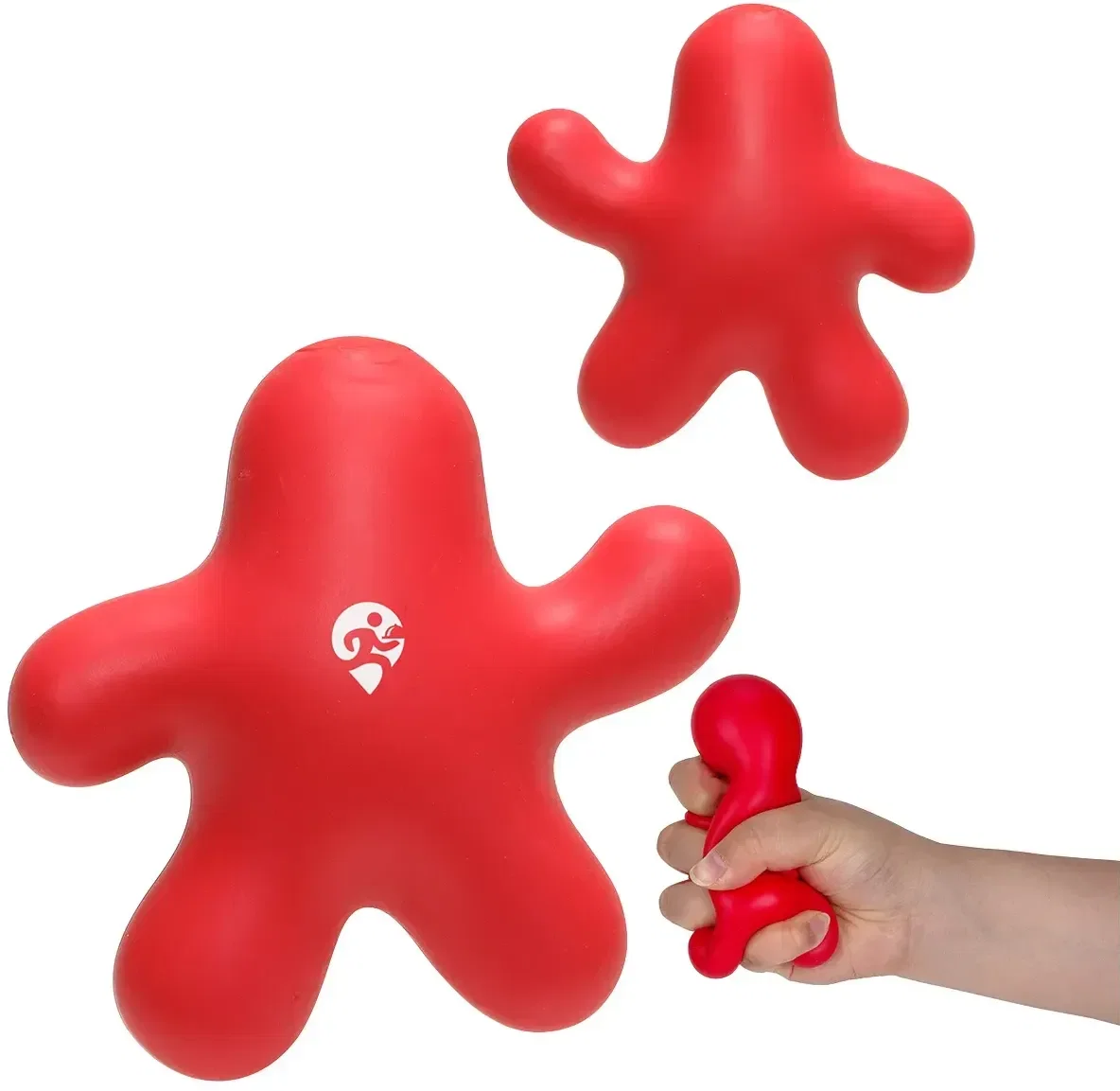 Promotional Gel Man ergonomic stress reliever, side profile