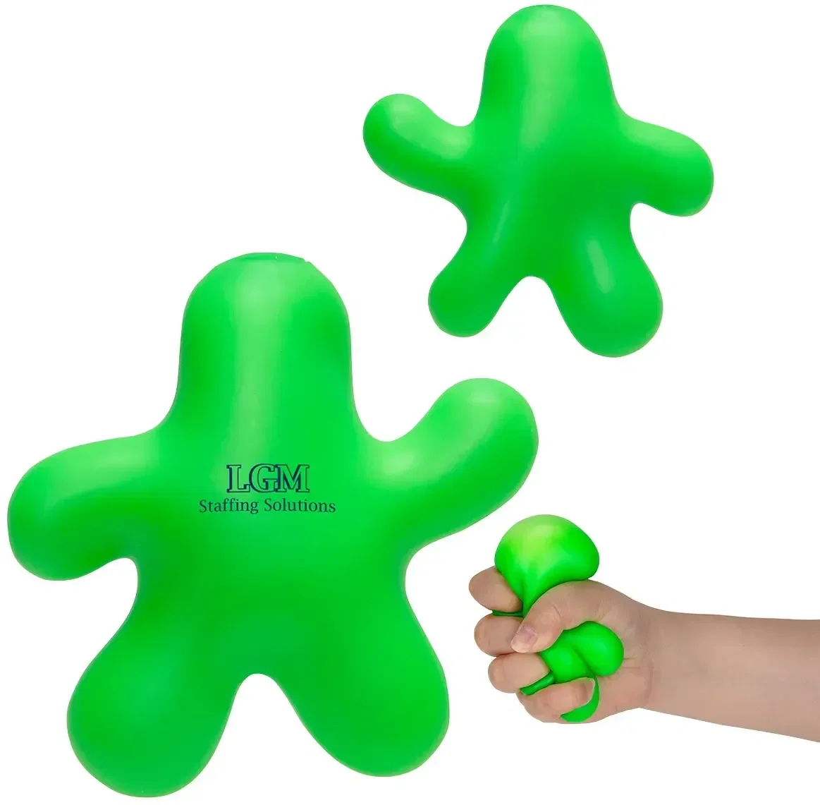 Branded Gel Man squeeze stress toy, color option
