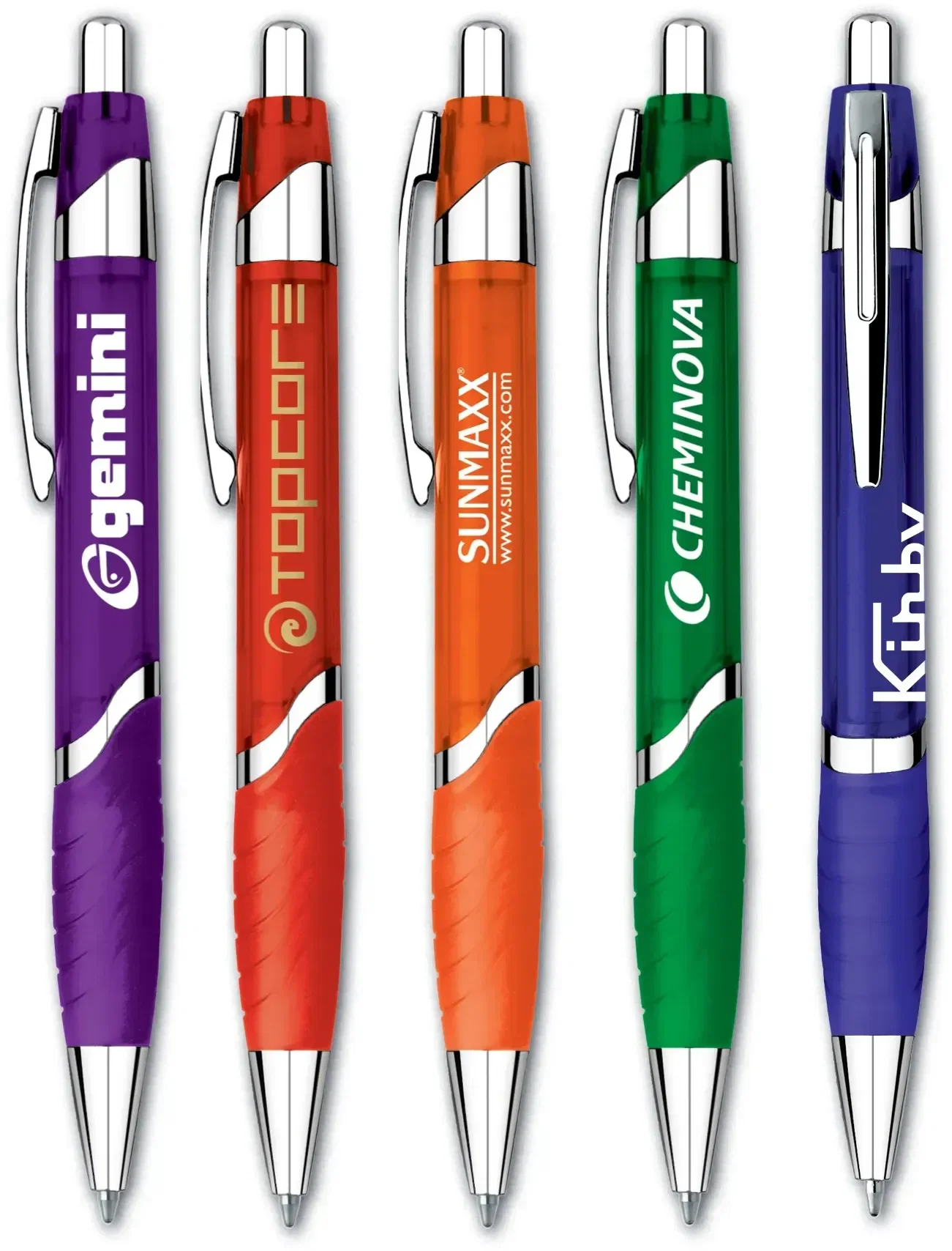 Gemini Grip Customizable Retractable Ballpoint Pen - High-End Promotional Pen for Businesses