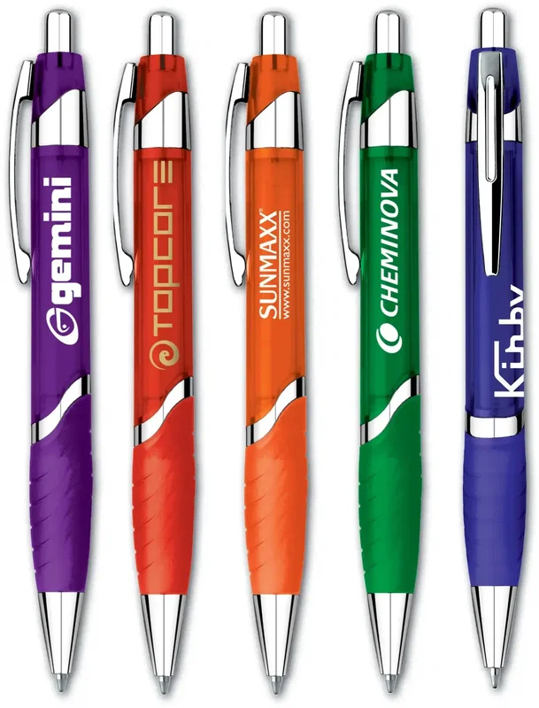 Gemini Grip Customizable Retractable Ballpoint Pen - High-End Promotional Pen for Businesses โ view 1