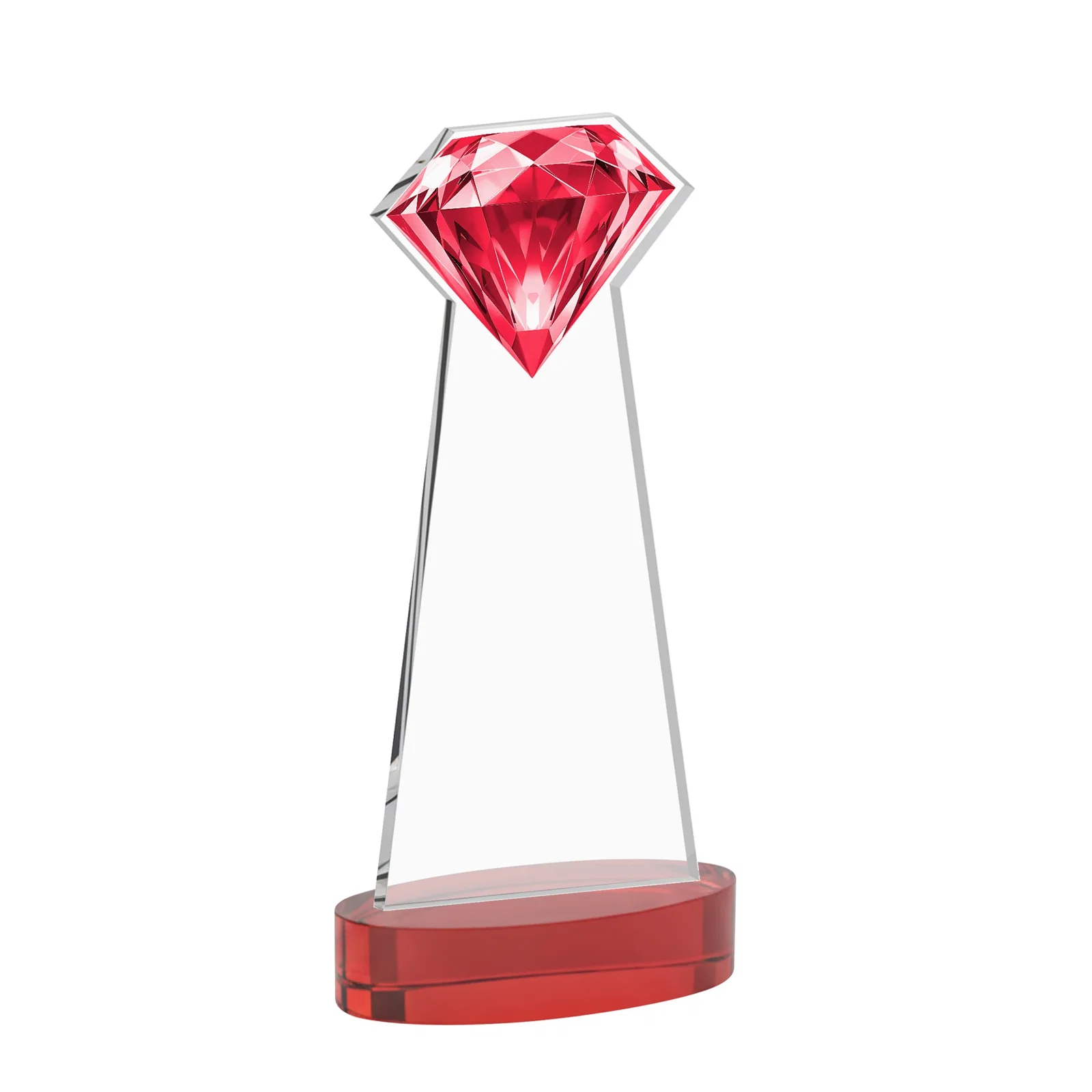 Custom Starfire Crystal Award With a Printed Gemstone Cutout on a Round Base, with your logo for safety achievement programs