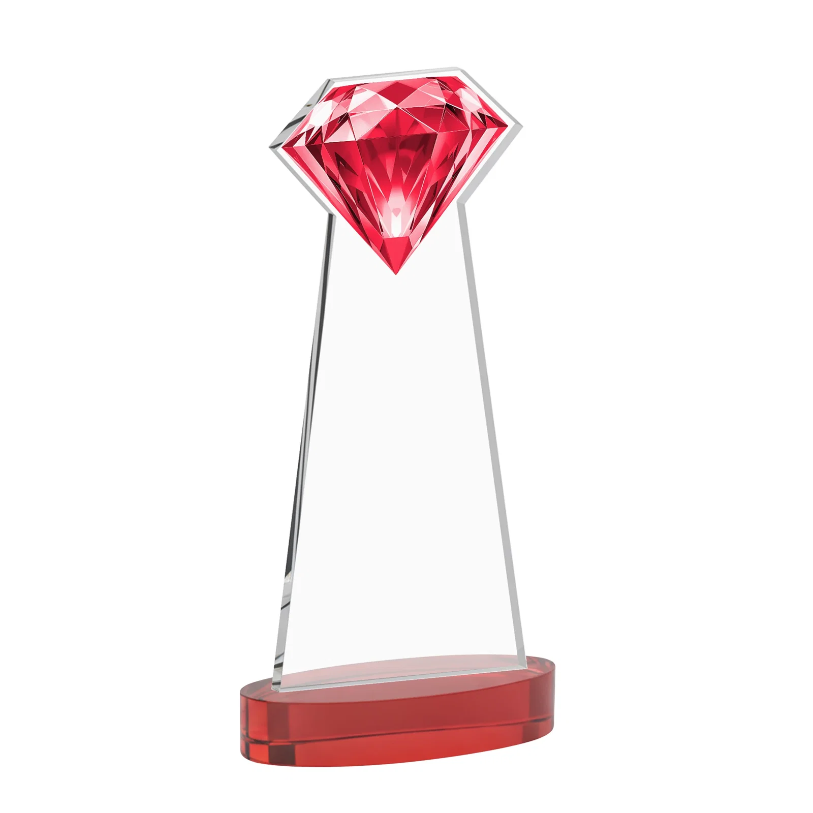 Custom Starfire Crystal Award With a Printed Gemstone Cutout on a Round Base, with your logo for volunteer appreciation