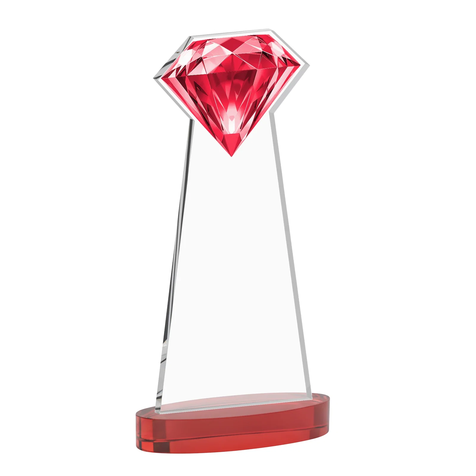 Custom Starfire Crystal Award With a Printed Gemstone Cutout on a Round Base, with your logo for dealer and partner awards
