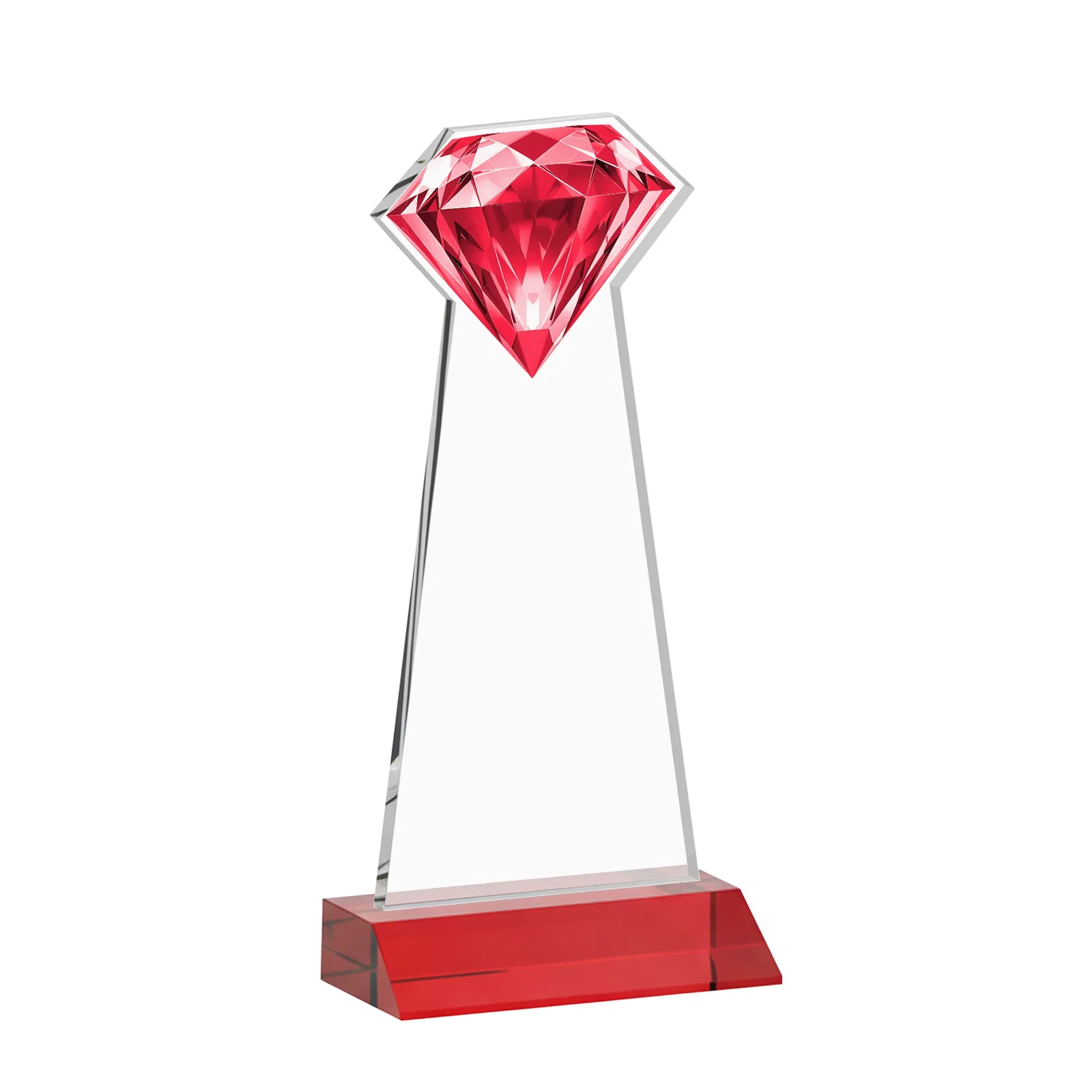Custom Starfire Crystal Award With a Gemstone Cutout on a Mitered Base, awards, with your logo for volunteer appreciation