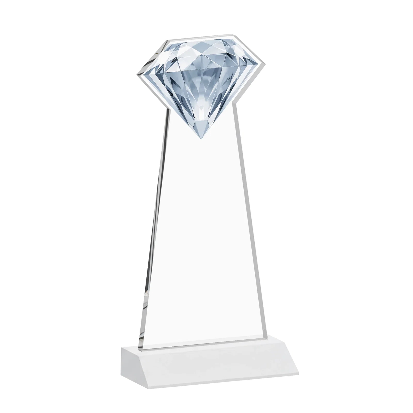 Personalized Starfire Crystal Award With a Gemstone Cutout on a Mitered Base, awards, with your logo for retirement presentations