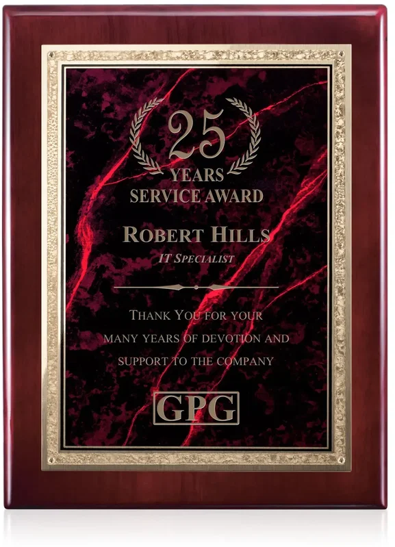Gemstone Rosewood Plaque — view 3