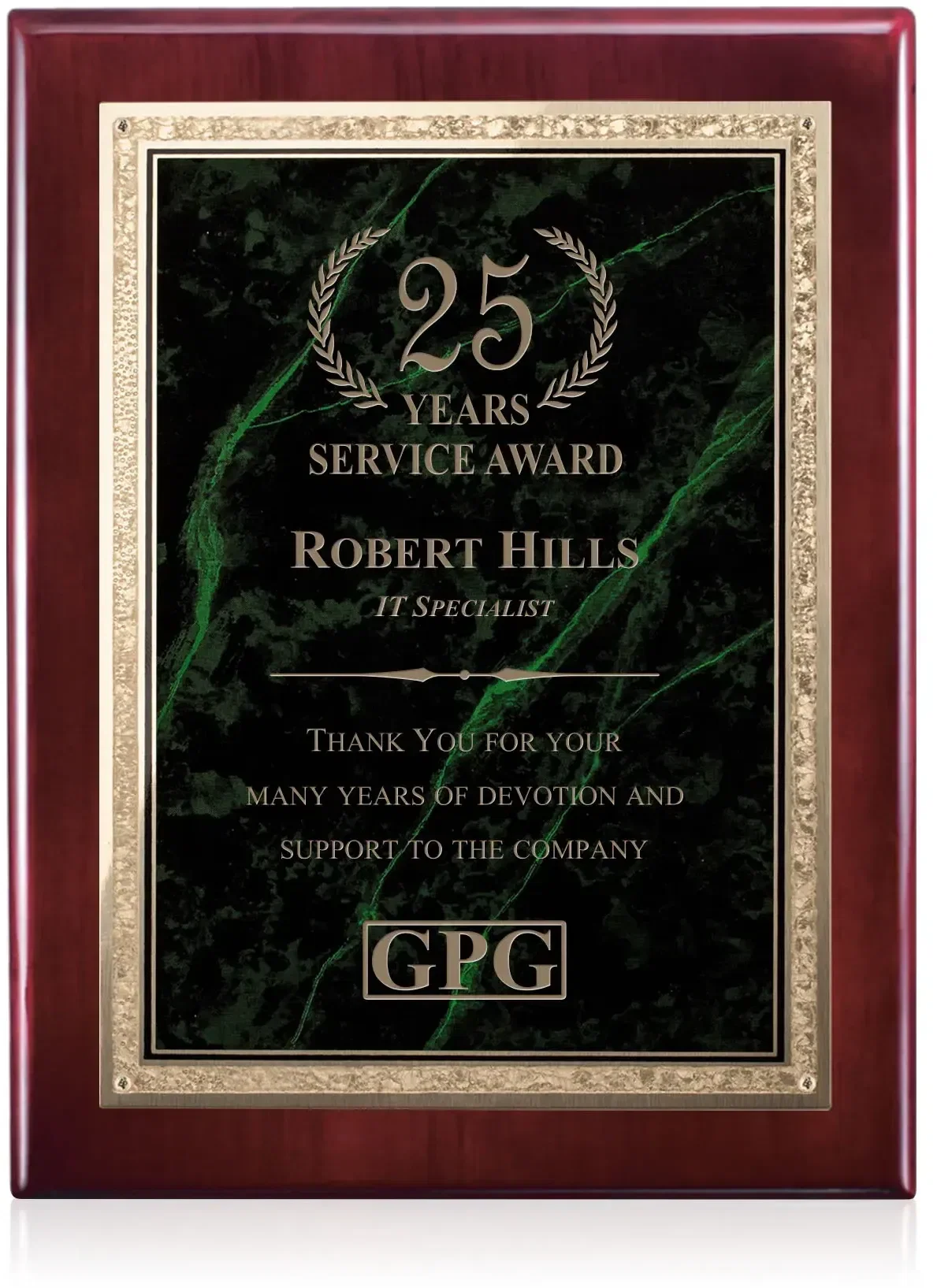 Gemstone Rosewood Plaque — view 4
