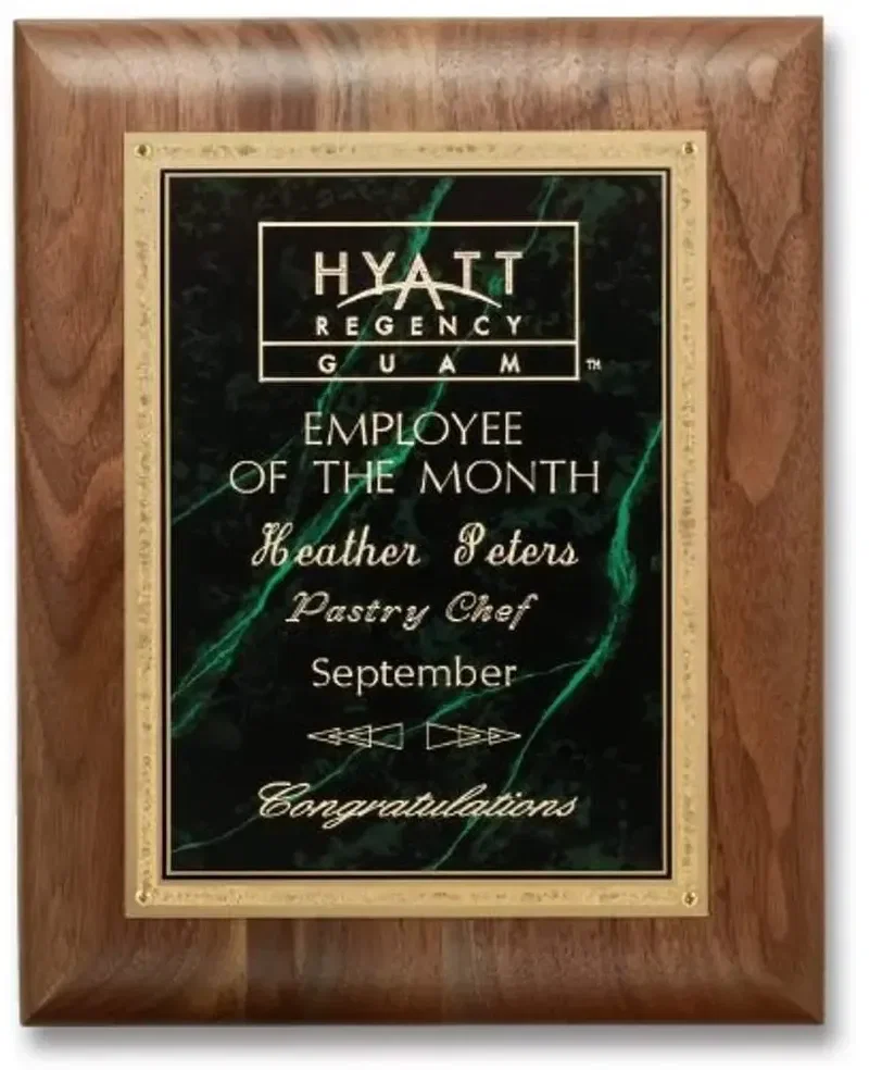 Gemstone Walnut Plaque — view 3