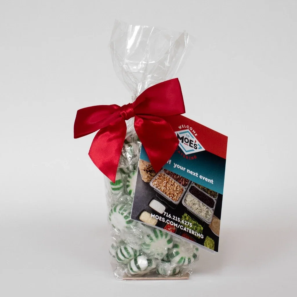 Gift Bag with Printed Card & Rectangle Magnet Standard Fill — Candy Fill: Spearmints — view 2