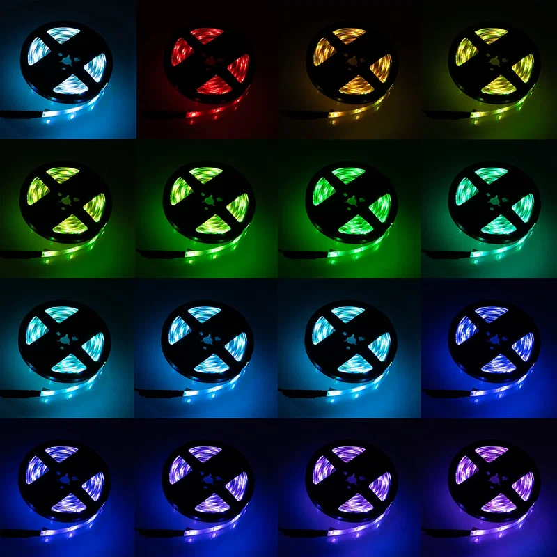 Gig 9.8 ft. 90-LED Light Strip lit in a dark room, promotional LED strip in use