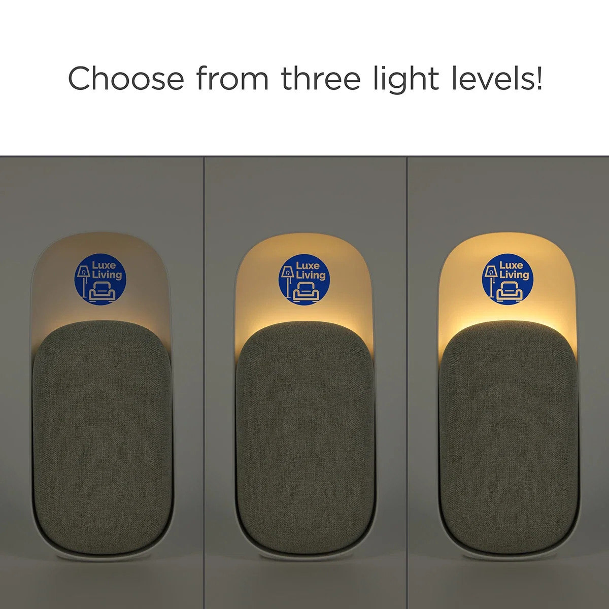 Gig Wireless Speaker glowing with its nightlight feature, in-use lifestyle shot