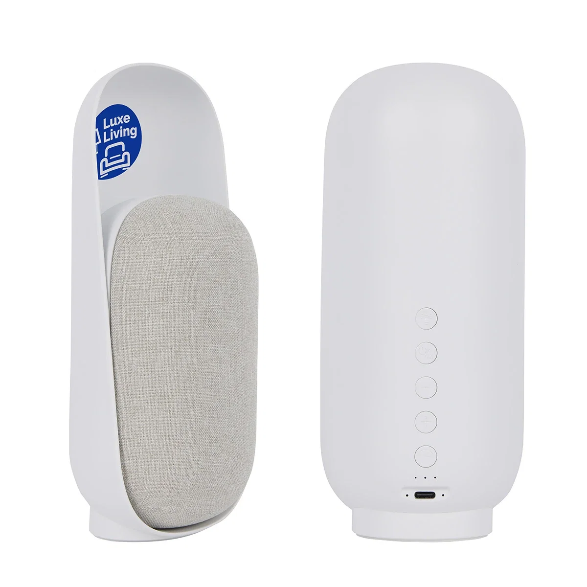 Close-up of the custom Gig Wireless Speaker's logo imprint area