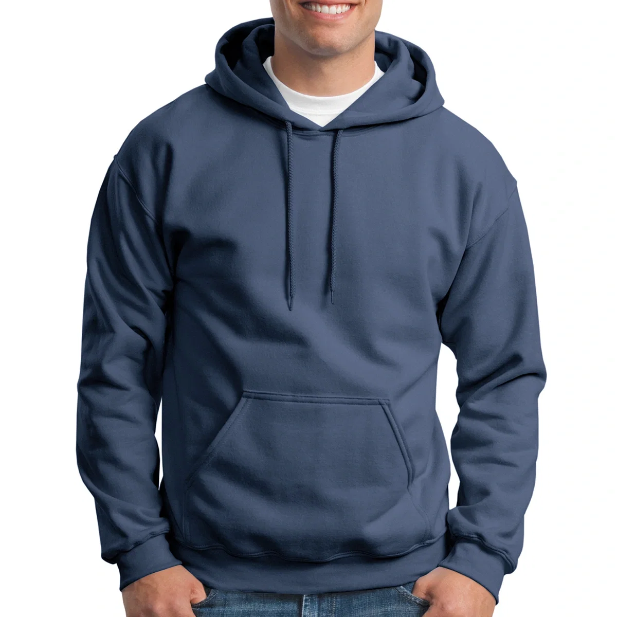 Gildan® Adult Heavy Blend™ Hooded Sweatshirt being worn
