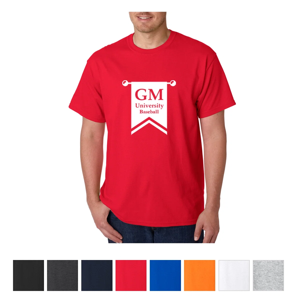 Heavy cotton t-shirt with a crew neck and short sleeves
