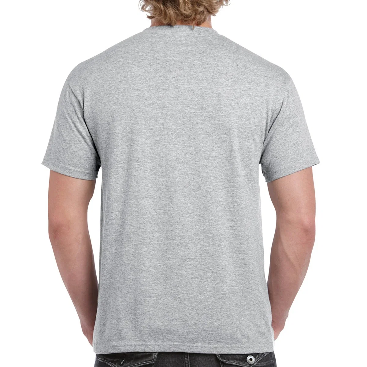 Tee shown with sleeves folded inward