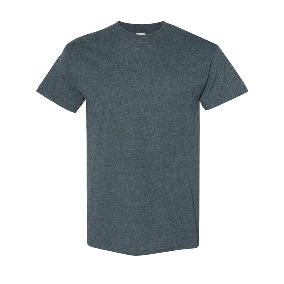 Dark heather tee with a marled cotton knit