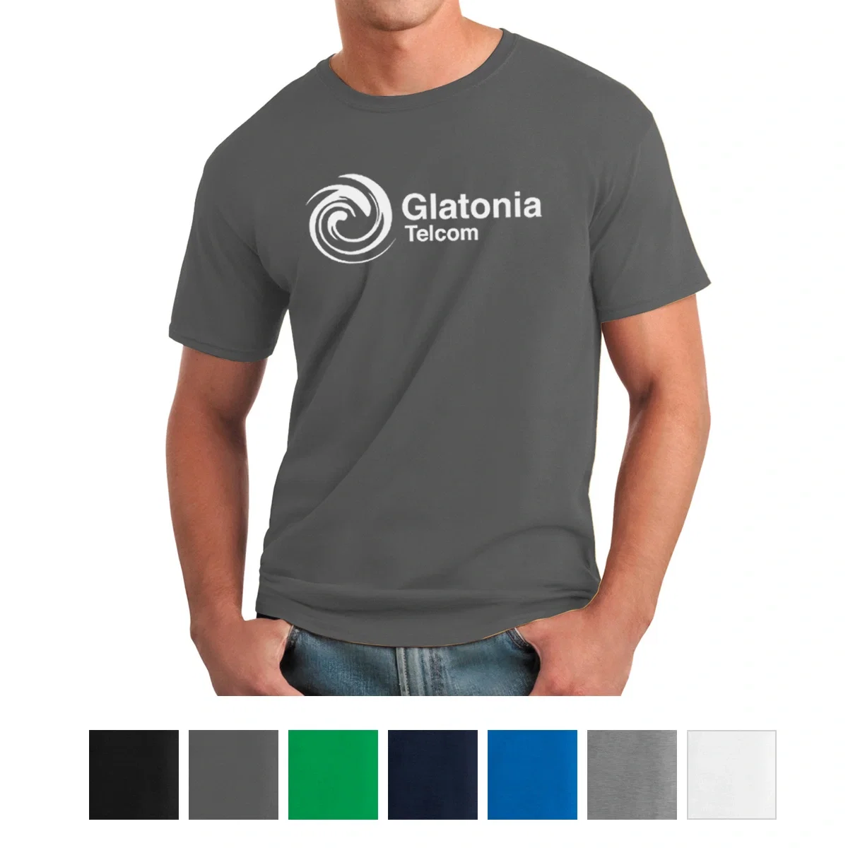 Lightweight cotton t-shirt with a crew neck and short sleeves