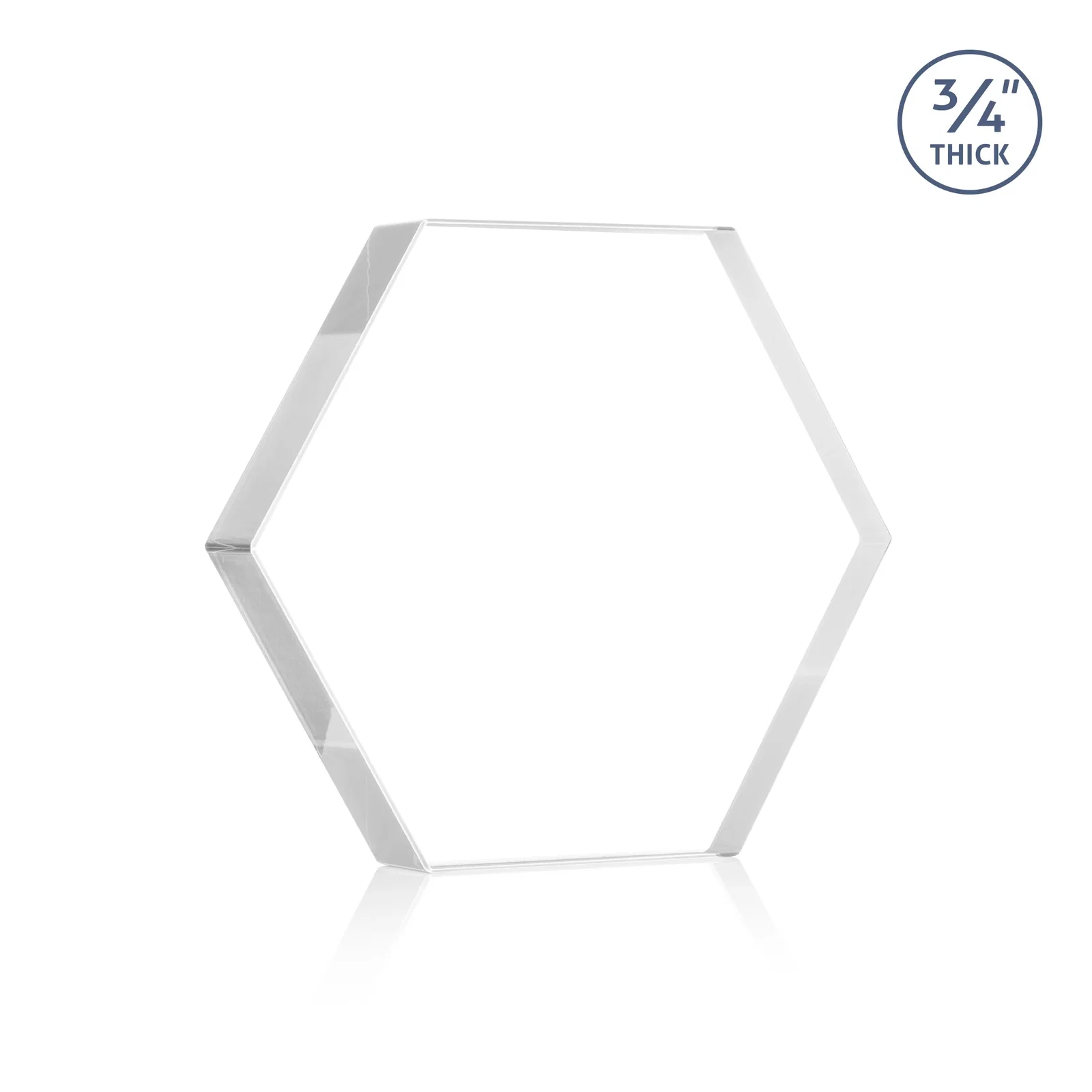 Customized Starfire Crystal Hexagon Award in Multiple Colors, No Base, desk awards for employee recognition