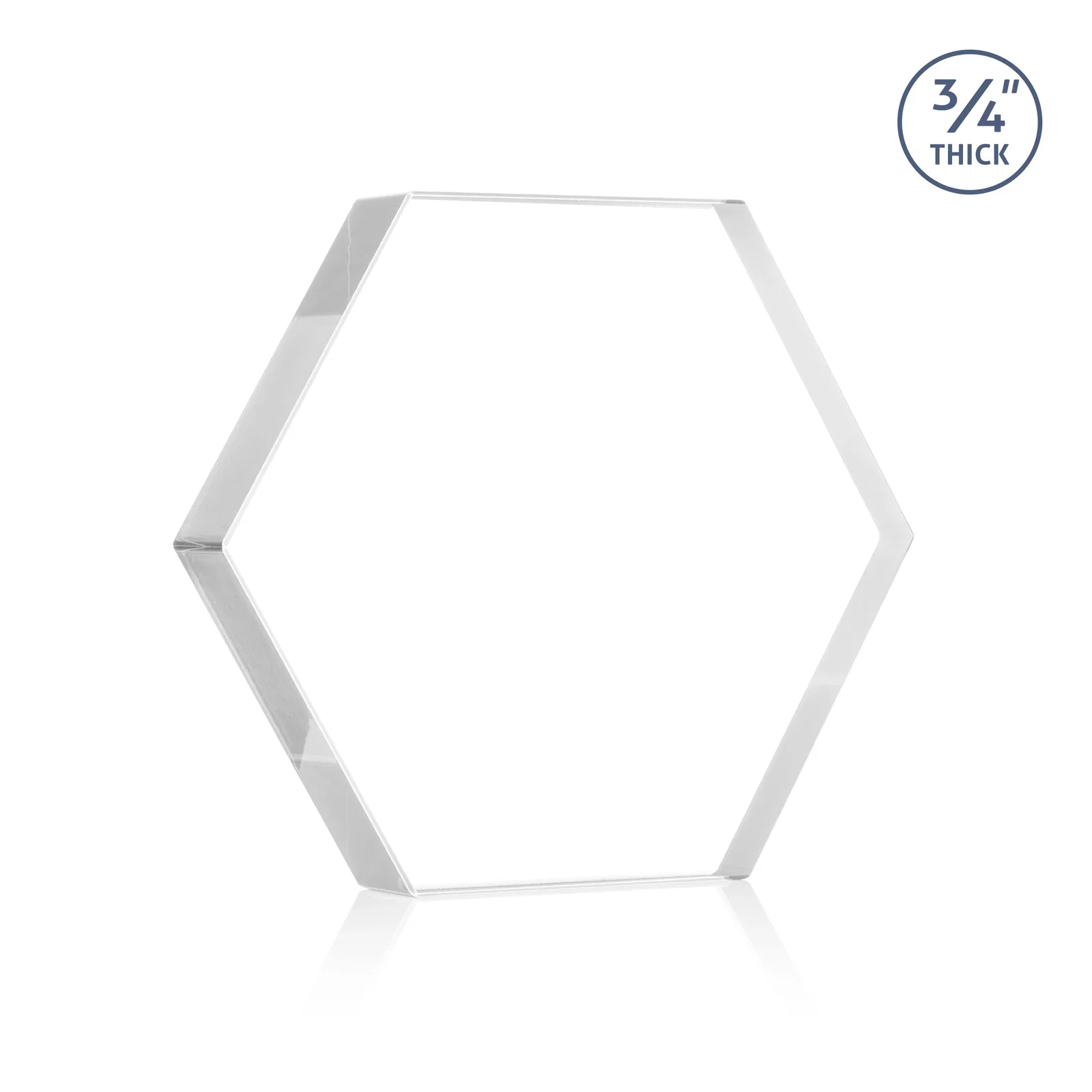 Customized Starfire Crystal Hexagon Award in Multiple Colors, No Base, desk awards for corporate award ceremonies