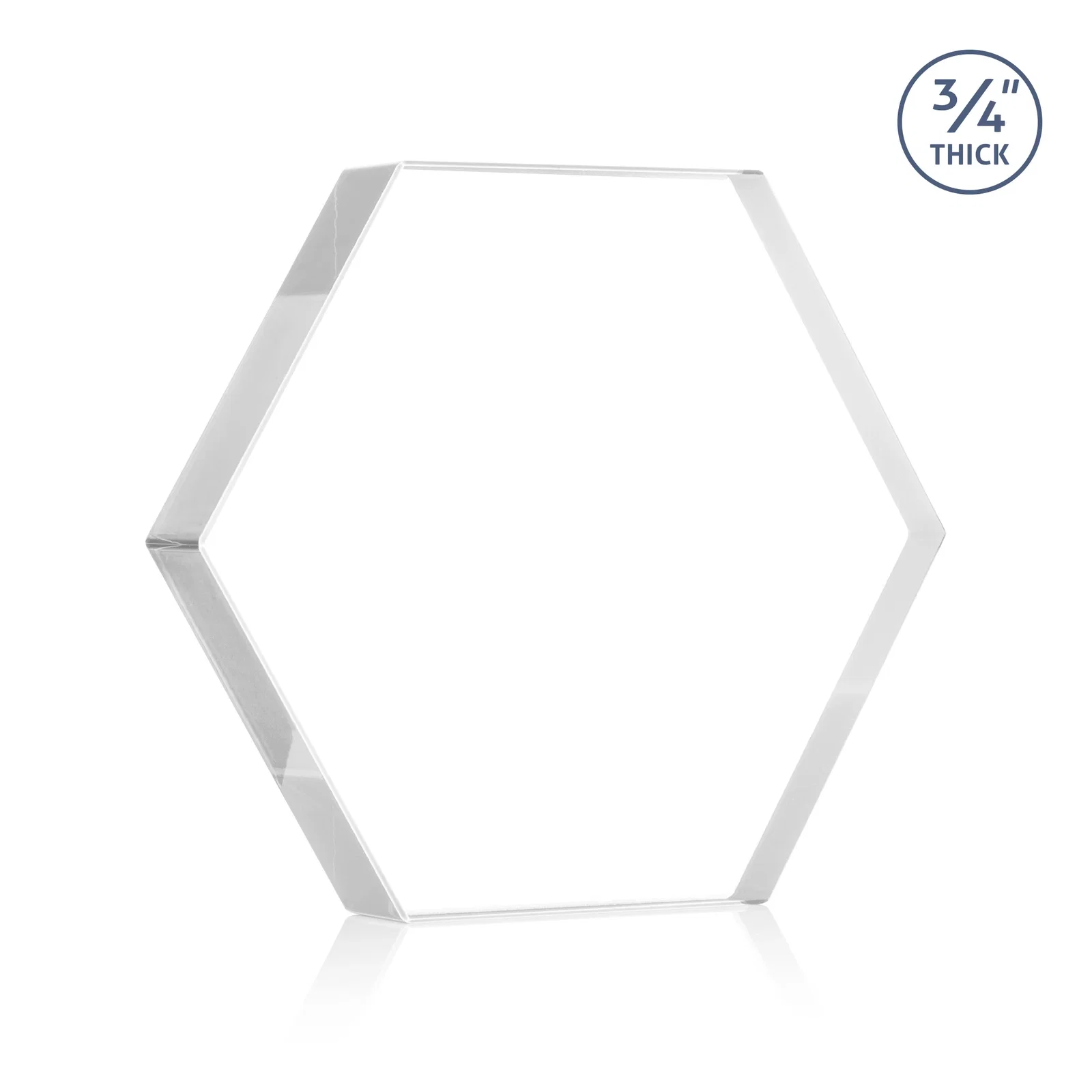 Customized Starfire Crystal Hexagon Award in Multiple Colors, No Base, desk awards for service anniversary gifts