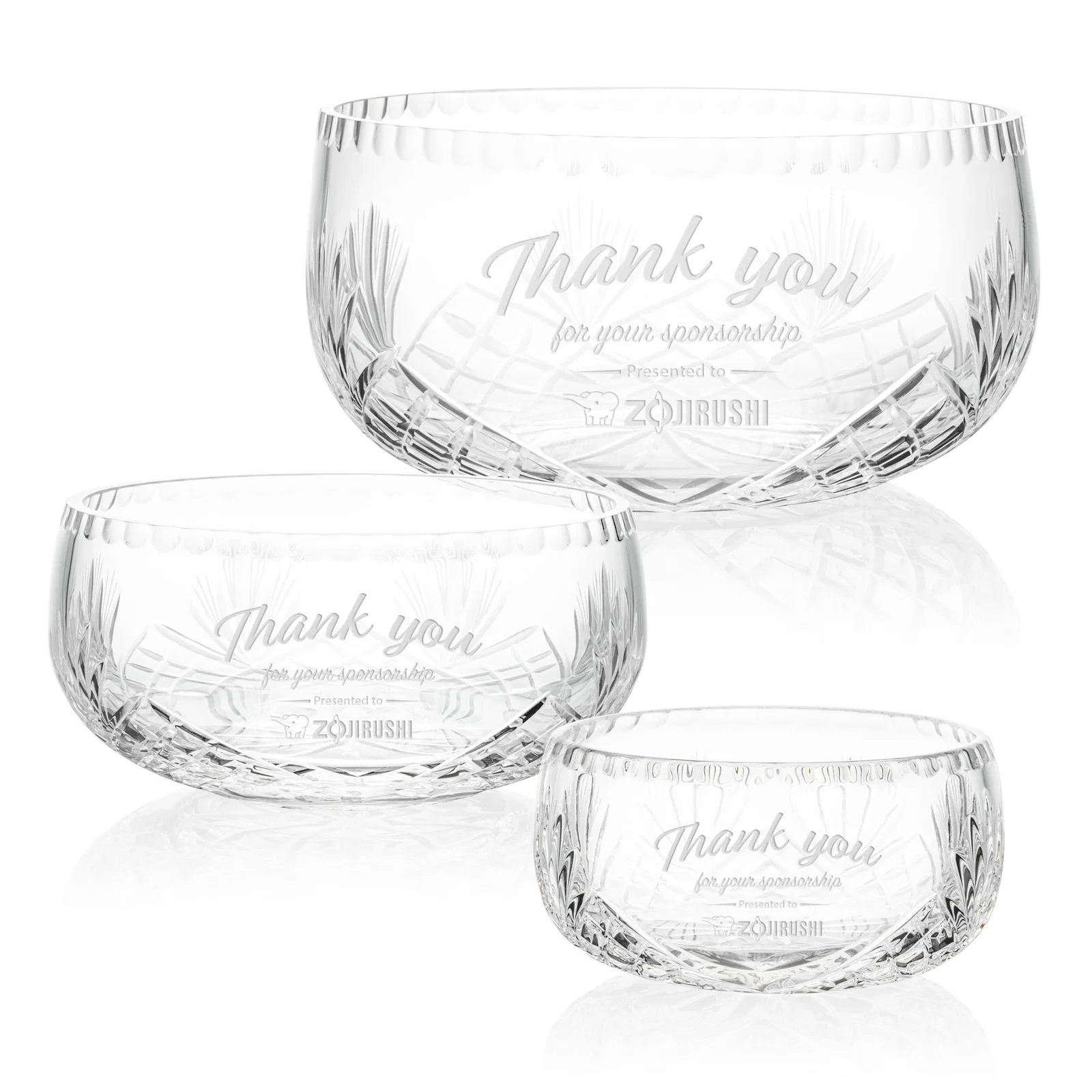 Custom 24% Lead Crystal Bowl Award for employee recognition