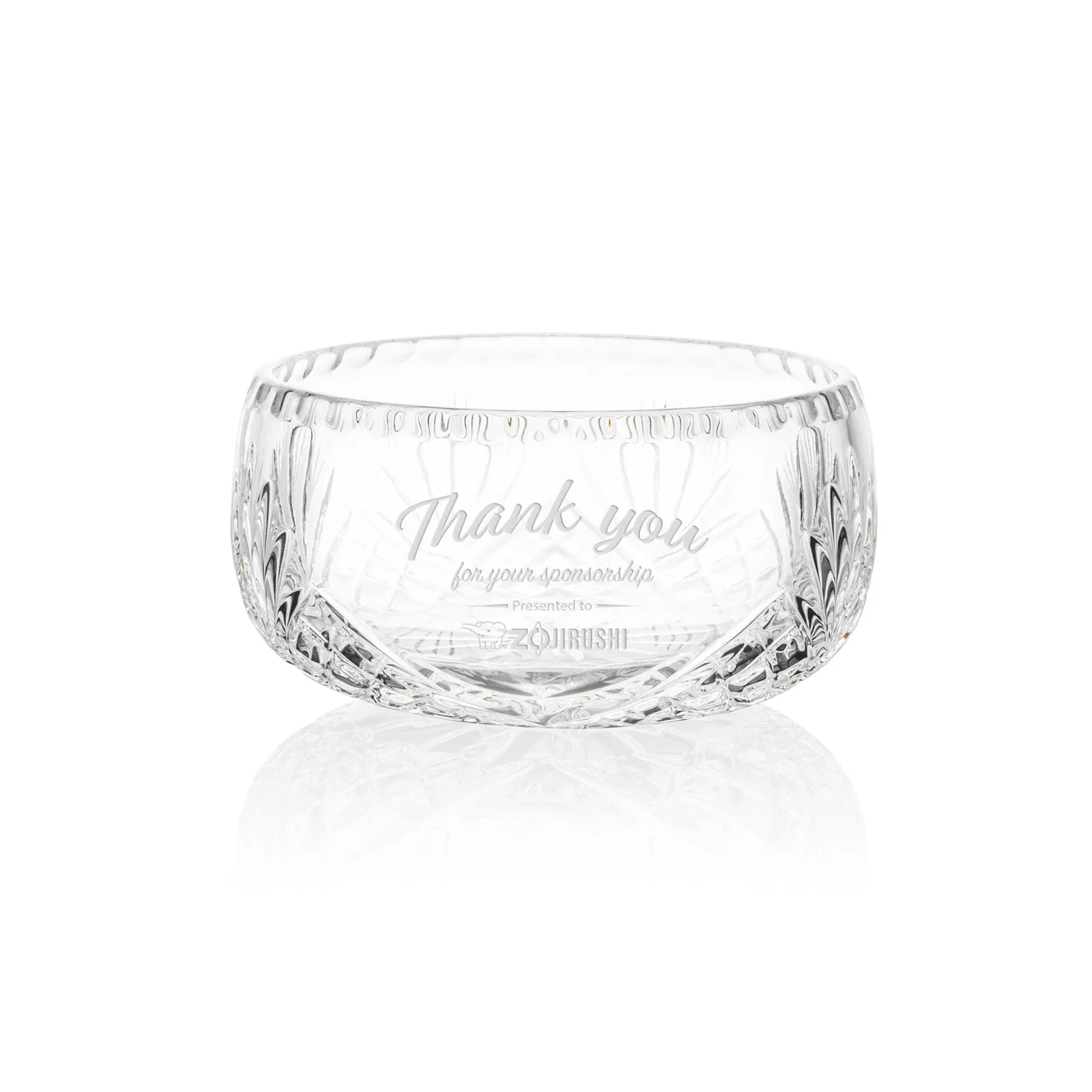 Custom 24% Lead Crystal Bowl Award for corporate award ceremonies