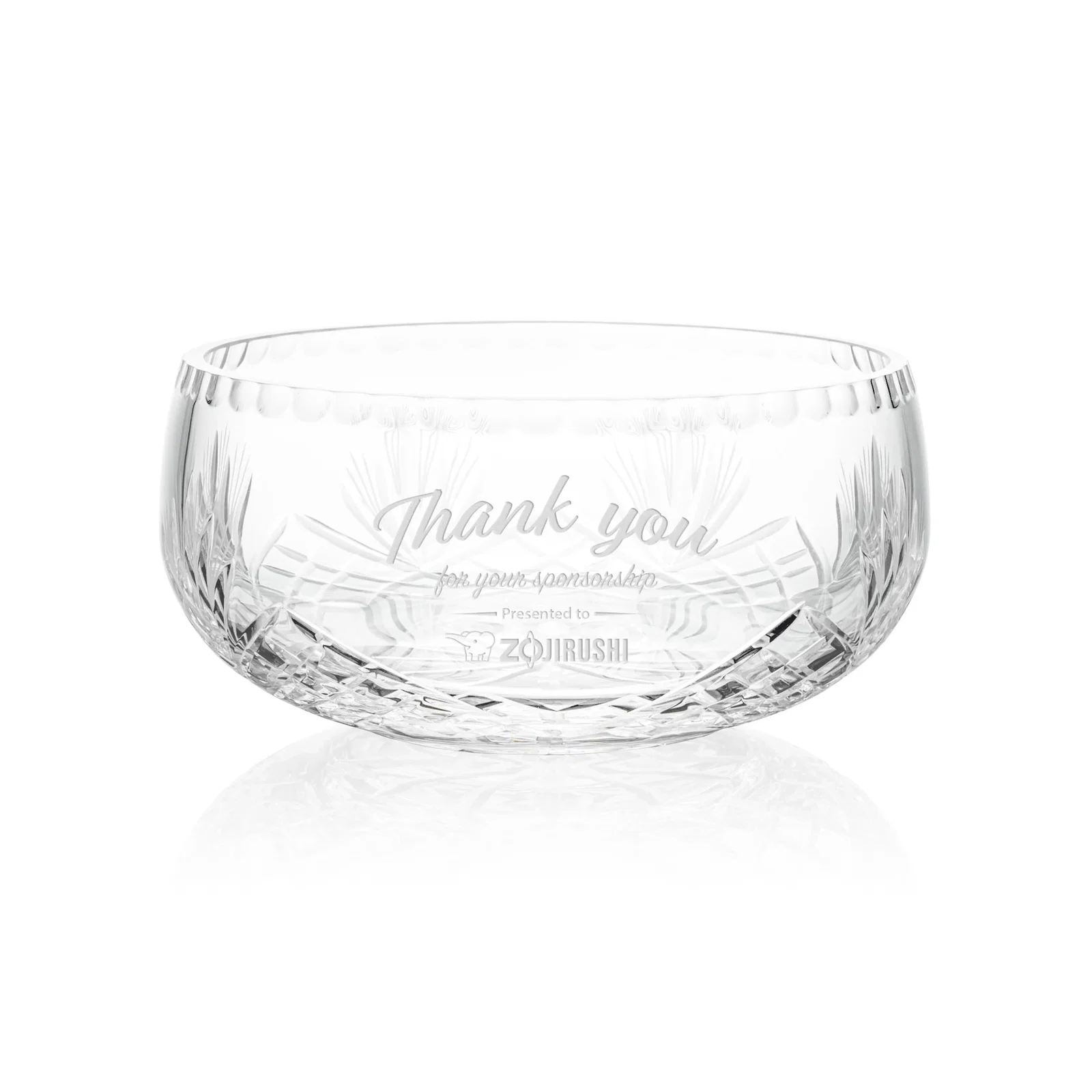 Custom 24% Lead Crystal Bowl Award for service anniversary gifts