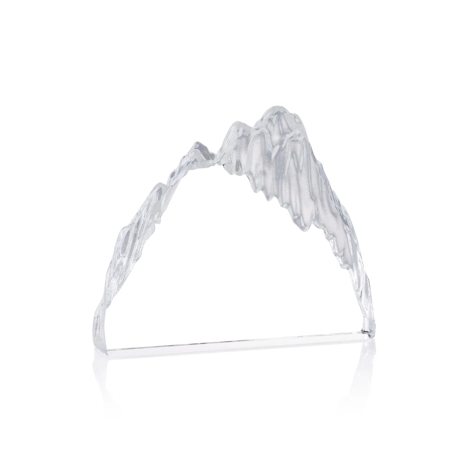 Custom Freestanding Optical Crystal Glacier Award With Ice-Carved Edges, awards for dealer and partner awards
