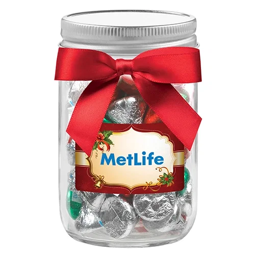 Glass Mason Jars with Satin Bow (12 oz) — view 4