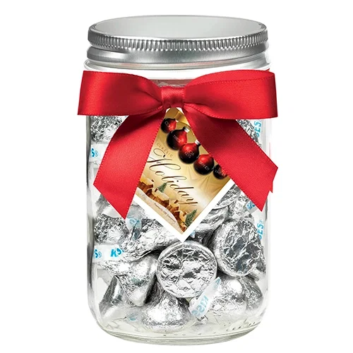 Glass Mason Jars with Satin Bow (12 oz) — view 5