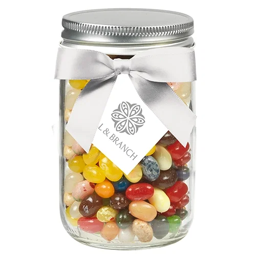 Glass Mason Jars with Satin Bow (12 oz) — view 6