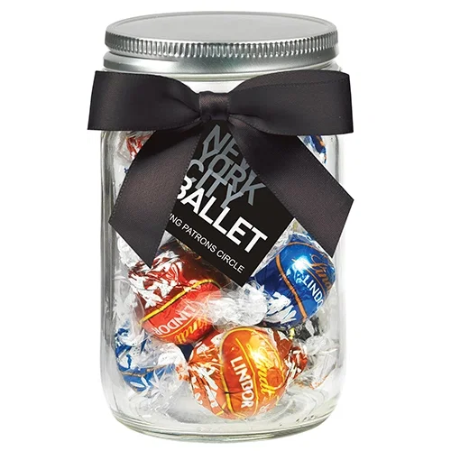 Glass Mason Jars with Satin Bow (12 oz) — view 8