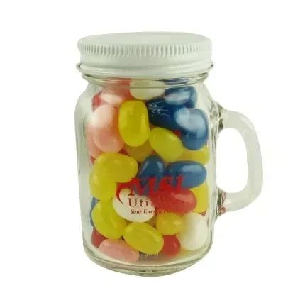 Glass Mini Mason Jars - Chocolate Buttons — view 2